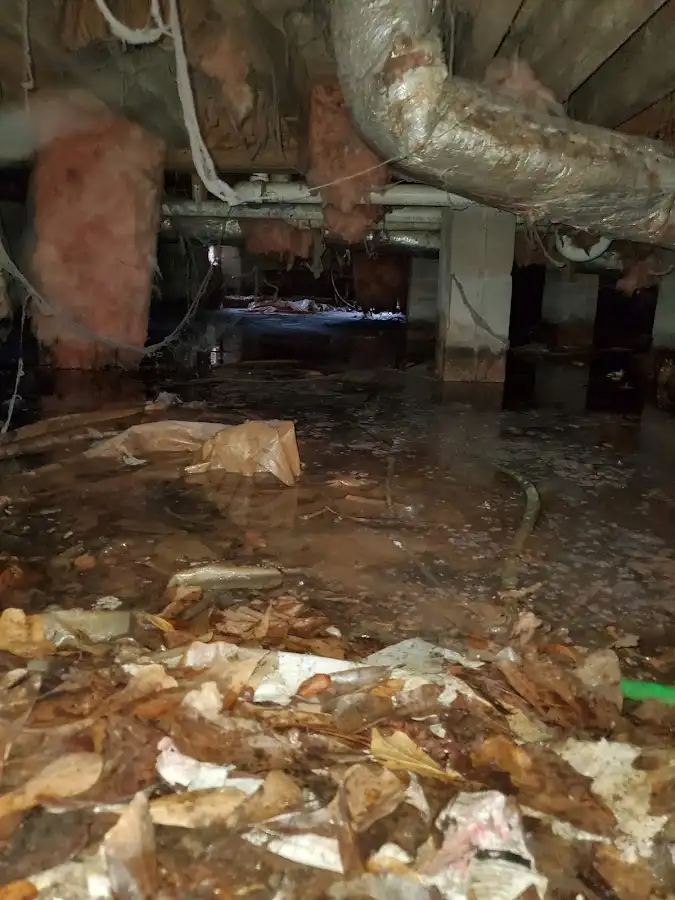 Crawl space flood assessment for Commercial Water Damage Restoration in The Village of Indian Hill